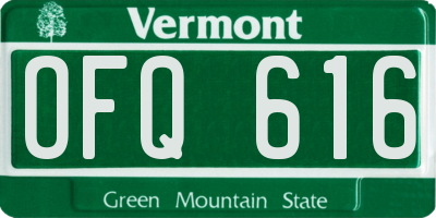 VT license plate OFQ616
