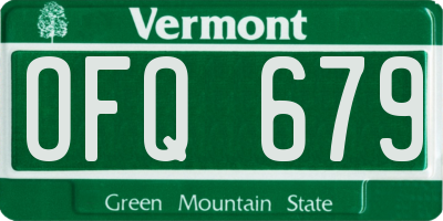 VT license plate OFQ679