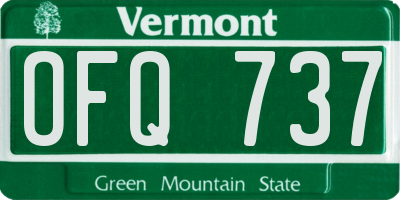 VT license plate OFQ737