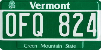 VT license plate OFQ824