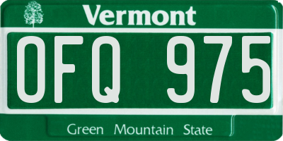 VT license plate OFQ975