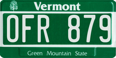 VT license plate OFR879