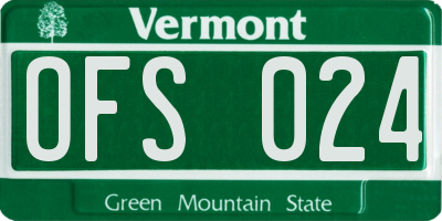 VT license plate OFS024