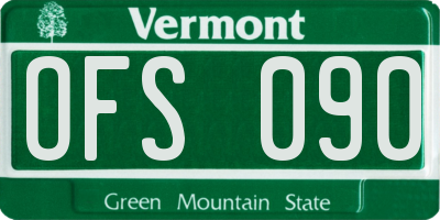 VT license plate OFS090