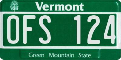 VT license plate OFS124