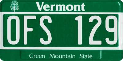 VT license plate OFS129