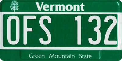 VT license plate OFS132