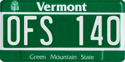 VT license plate OFS140