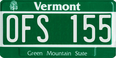 VT license plate OFS155
