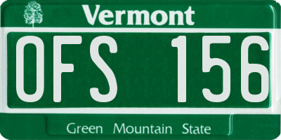 VT license plate OFS156
