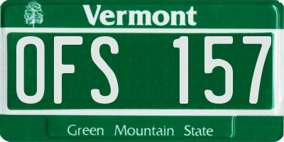 VT license plate OFS157