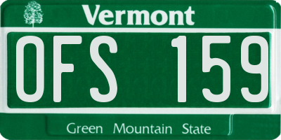 VT license plate OFS159