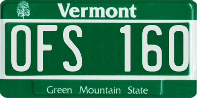 VT license plate OFS160
