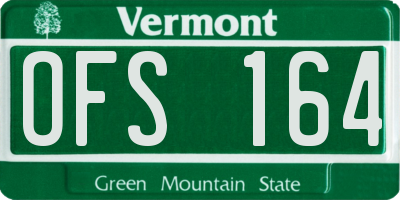 VT license plate OFS164