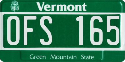 VT license plate OFS165