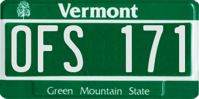 VT license plate OFS171