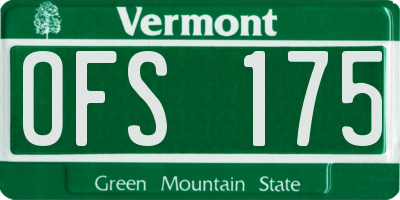 VT license plate OFS175