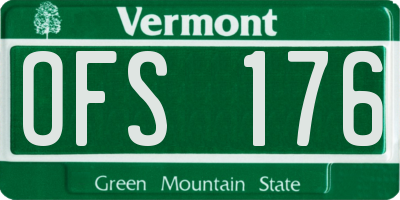 VT license plate OFS176