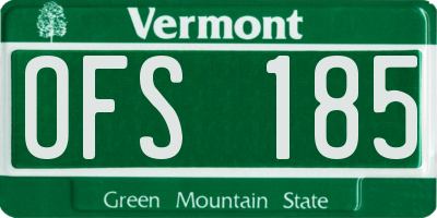 VT license plate OFS185