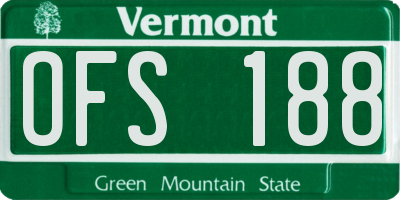 VT license plate OFS188