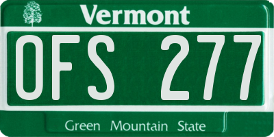 VT license plate OFS277