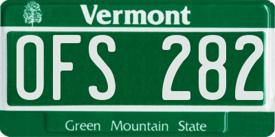 VT license plate OFS282