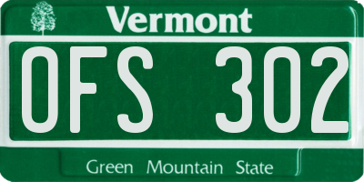 VT license plate OFS302
