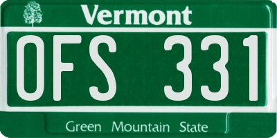 VT license plate OFS331