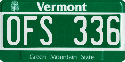 VT license plate OFS336