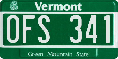 VT license plate OFS341