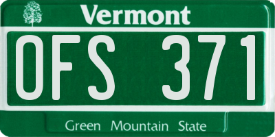 VT license plate OFS371