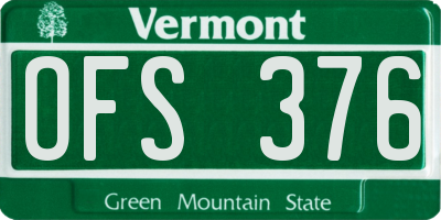VT license plate OFS376