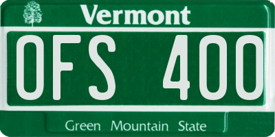 VT license plate OFS400