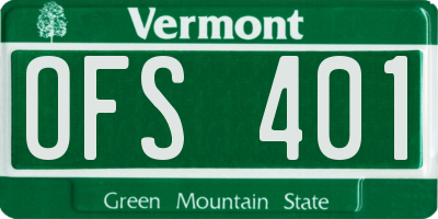 VT license plate OFS401