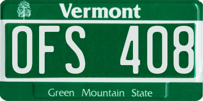 VT license plate OFS408