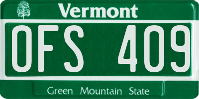 VT license plate OFS409