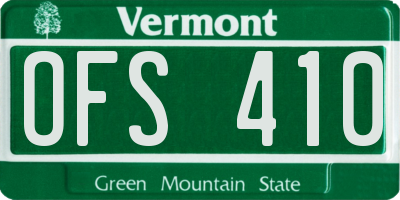 VT license plate OFS410
