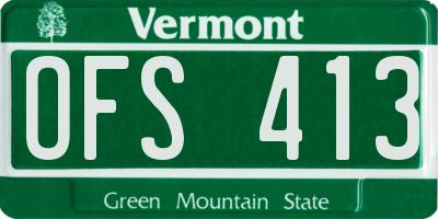VT license plate OFS413