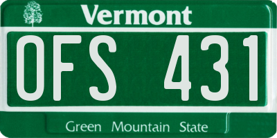 VT license plate OFS431