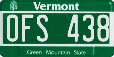 VT license plate OFS438