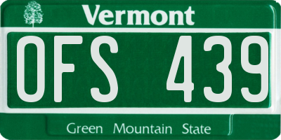 VT license plate OFS439