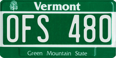 VT license plate OFS480