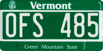 VT license plate OFS485
