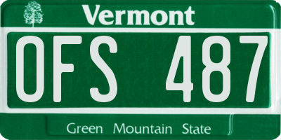 VT license plate OFS487