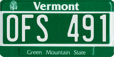 VT license plate OFS491