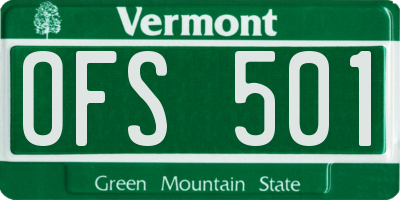 VT license plate OFS501