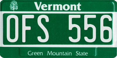 VT license plate OFS556