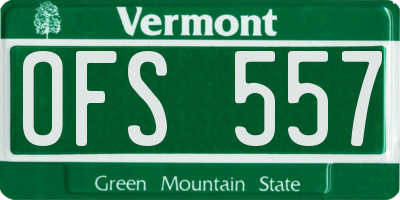 VT license plate OFS557