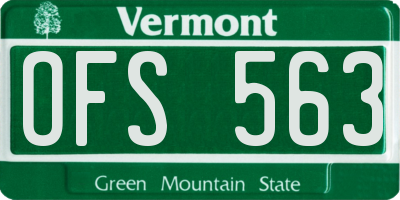 VT license plate OFS563