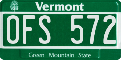 VT license plate OFS572